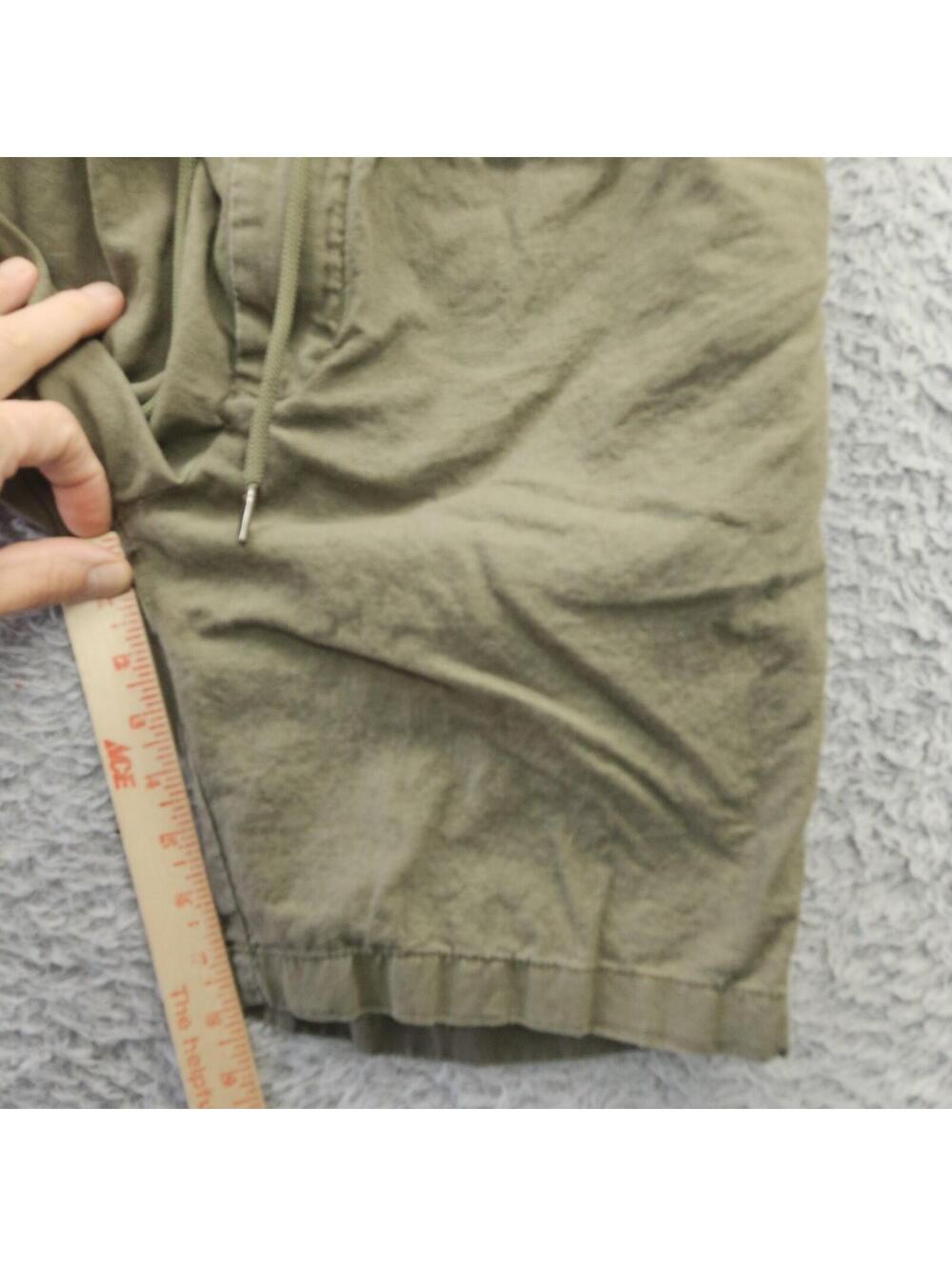 GIVENCHY Shorts 65% Linen Blend Small (Fits 28-32x8) Green Lightweight Drawstrin - Picture 9 of 14